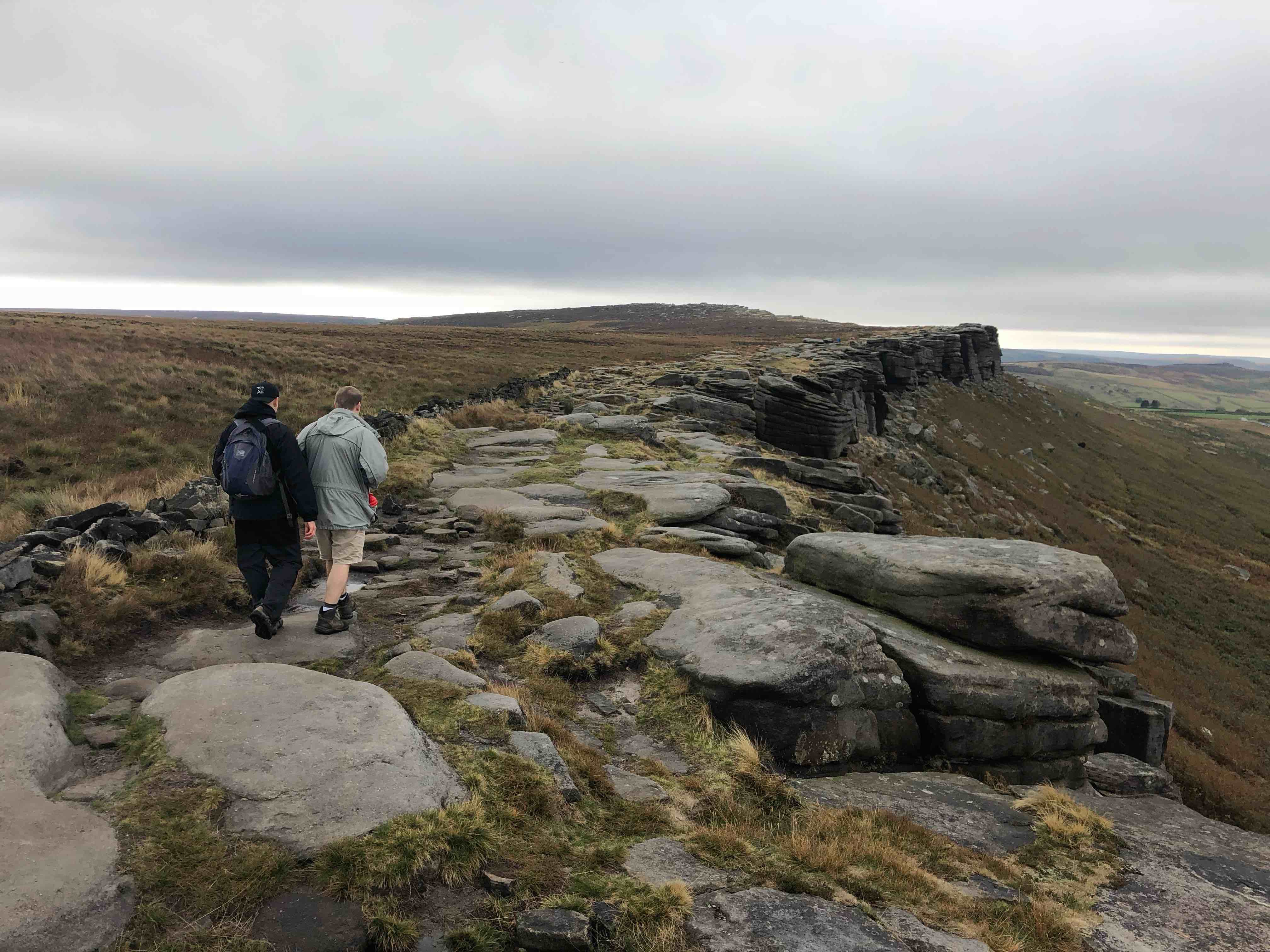 Mark and Richard walking the edge